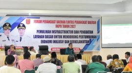 Pemerintah Kabupaten Agam menggelar rapat penyusunan Laporan Evaluasi Kinerja Kepala Daerah terkait pelaksanaan Program Strategis Nasional di Aula Bappeda Agam, Lubuk Basung, Kamis (12/3/2026).