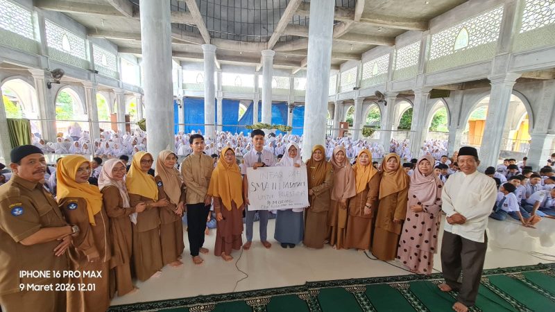 Keluarga besar SMAN 1 Pasaman berhasil mengumpulkan donasi kemanusiaan sebesar Rp24.000.000 untuk membantu masyarakat Palestina.