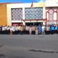 Asrama Haji Padang menggelar apel kesiapan petugas haji embarkasi di lapangan parkir Gedung Jabal Uhud, Rabu (22/4/2026).