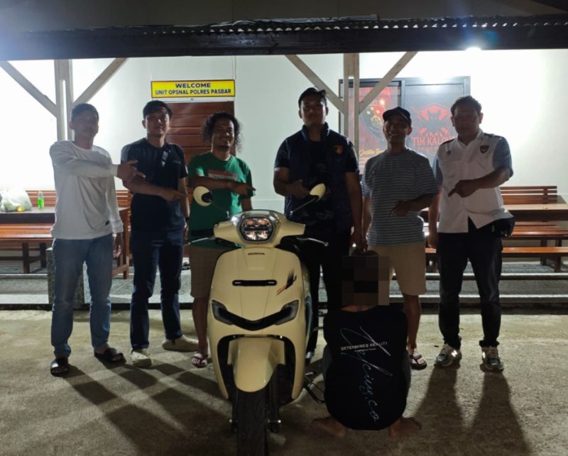 Tim opsnal Satuan Reserse Kriminal (Satreskrim) Polres Pasaman Barat, Sumatera Barat (Sumbar), meringkus pelaku tindak pidana pencurian kendaraan bermotor (curanmor).