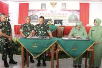 Brigjen TNI Aji Mimbarno, S.A.P., M.M., sebagai Komandan Korem 032/Wbr yang baru melakukan kunjungan kerja ke Satuan jajaran, pada Rabu (10/6/2026). Satuan yang dikunjungi adalah Kodim 0312/Padang dan Yonif 133/Yudha Sakti.
