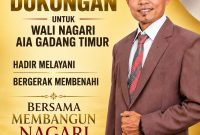 Seorang putra daerah yang telah mengabdi sejak masa Nagari Persiapan resmi menyatakan kesiapannya maju sebagai Calon Wali Nagari Aia Gadang Timur.