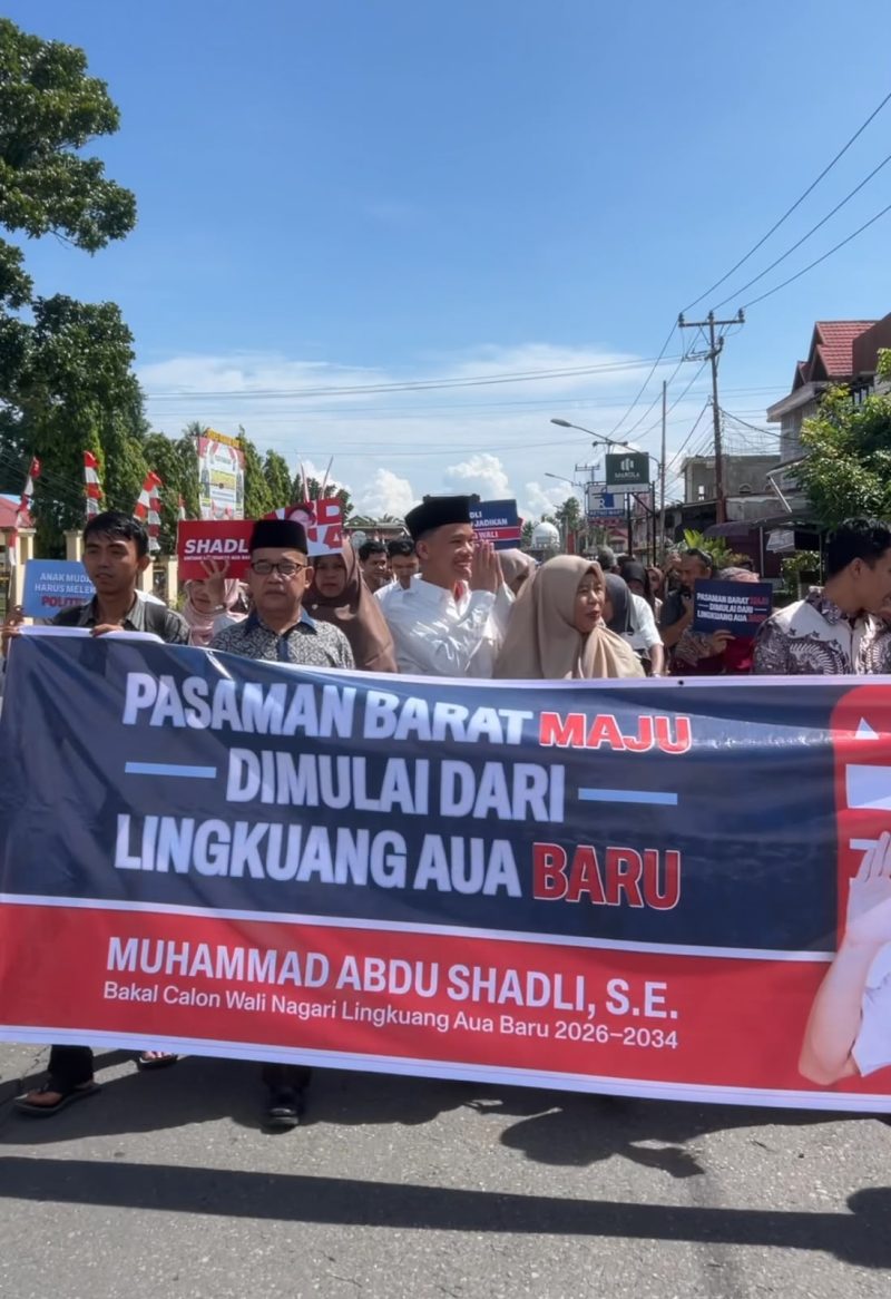 Muhammad Abdu Shadli resmi mendaftar bakal calon walinagari pada Senin, (20/7/2026), sekitar pukul 14.00 WIB, di Sekretariat Panitia Pemilihan Wali Nagari (PPWN) Nagari Lingkuang Aua Baru.