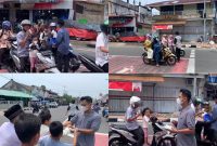 Aliansi Mahasiswa Pariaman Bersatu menggelar aksi sosial bertajuk “1 Masker 1000 Kebaikan” dengan membagikan masker gratis kepada masyarakat di kawasan Tugu Tabuik, Kota Pariaman, Jumat (11/9/2026).